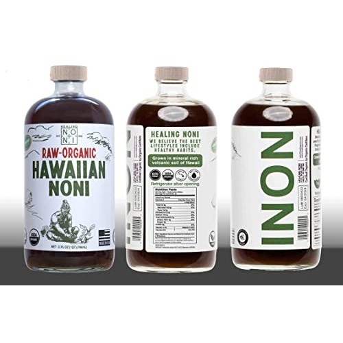 Healing Noni - Raw Organic Noni Juice - 12 Pack of 32oz