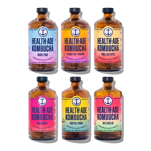 Health-Ade Kombucha Tea Organic Probiotic Drink, 6 Pack Case 16