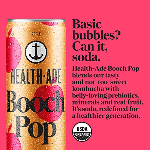 Health-Ade Booch Pop, Apple, Healthy Soda For Gut Health, Made W