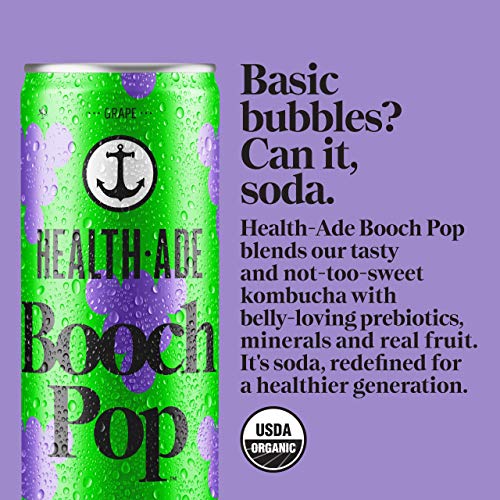 Health-Ade Booch Pop, Grape, Healthy Soda For Gut Health, Made W
