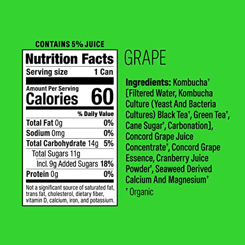 Health-Ade Booch Pop, Grape, Healthy Soda For Gut Health, Made W