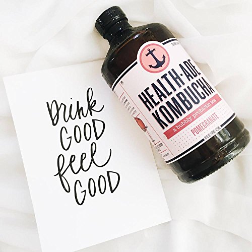 Health-Ade Kombucha, Organic Pomegranate, A Bubbly Probiotic Tea