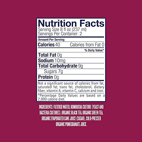Health-Ade Kombucha, Organic Pomegranate, A Bubbly Probiotic Tea