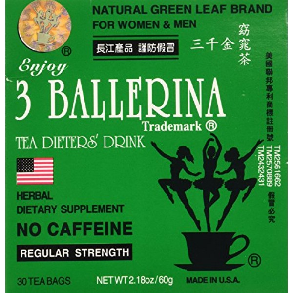 3 Pack of 3 Ballerina Dieters Tea for Men and Women 3 Boxes of ...