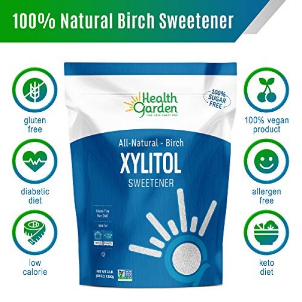 Health Garden Birch Xylitol Sweetener - Non GMO - Kosher - Made ...