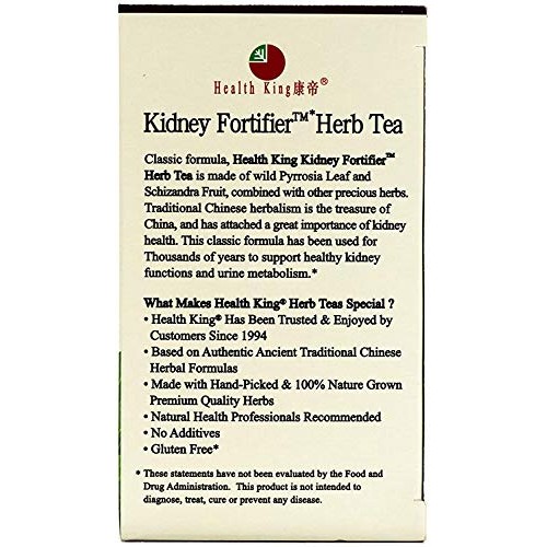 Health King Kidney Fortifier Herb Tea, Teabags, 20-Count Box Pa