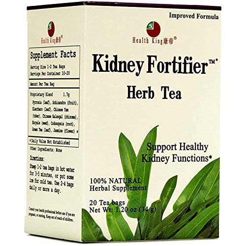 Health King Kidney Fortifier Herb Tea, Teabags, 20-Count Box Pa