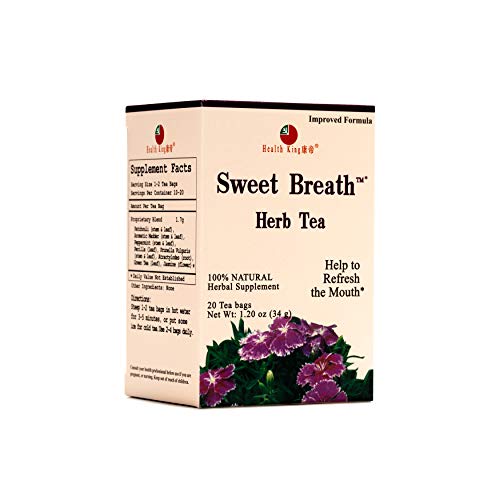 Health King Sweet Breath Herb Tea, Teabags, 20 Count Box