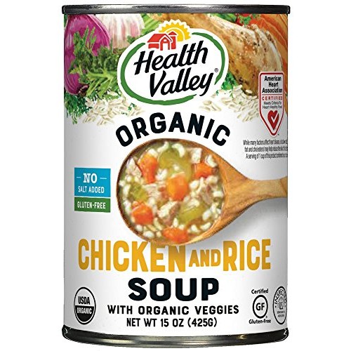 Health Valley Organic No Salt Added Soup, Chicken Rice, 15 Ounce