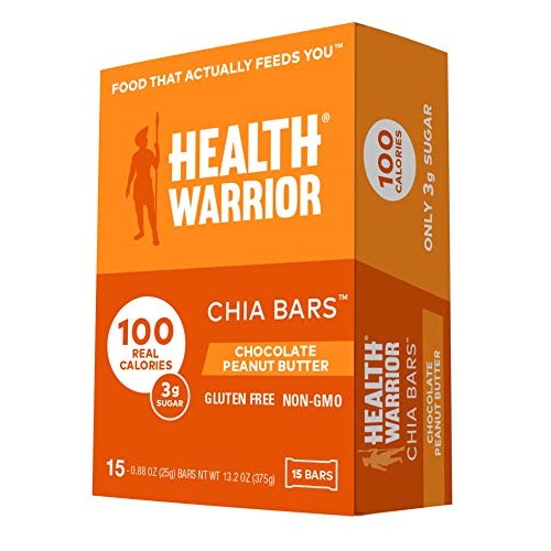 Health Warrior Chia Bars, Chocolate Peanut Butter, Gluten Free,