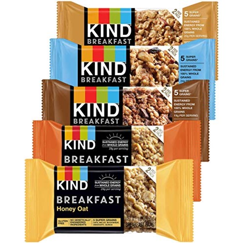 Kind Breakfast Bars Variety 5 Flavors, Dark Chocolate, Blueberry