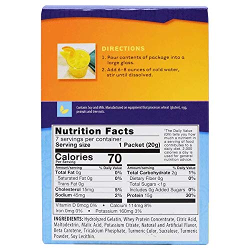 Healthwise Pineapple Orange Protein Drink Seven Packets