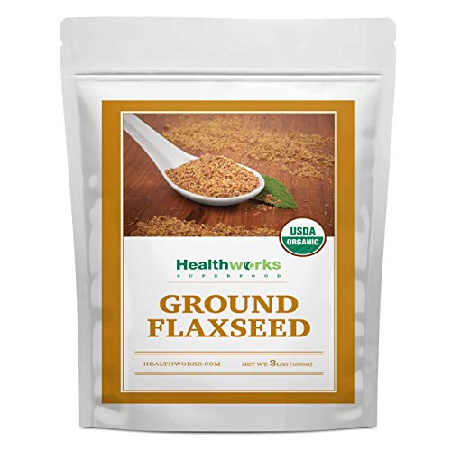 Healthworks Flax Seed Ground Powder Cold Milled Raw Organic 48
