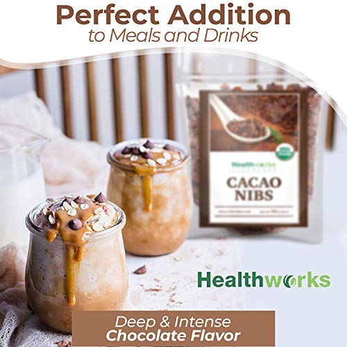 Healthworks Cacao Nibs Raw Organic 16 Ounces / 1 Pound | Criol