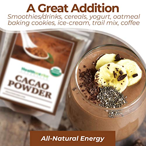 Healthworks Cacao Powder 16 Ounces / 1 Pound | Cocoa Chocolate