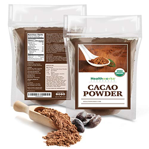 Healthworks Cacao Powder 16 Ounces / 1 Pound | Cocoa Chocolate