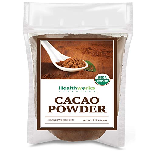 Healthworks Cacao Powder 16 Ounces / 1 Pound | Cocoa Chocolate