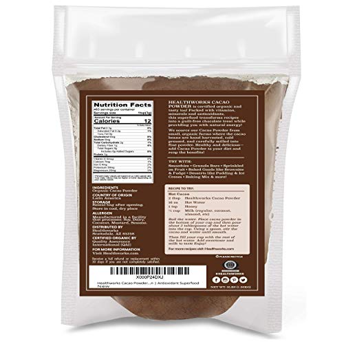 Healthworks Cacao Powder 48 Ounces / 3 Pounds | Cocoa Chocolat...