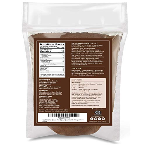 Healthworks Cacao Powder 80 Ounces / 5 Pounds | Cocoa Chocolat Healthworks Cacao Powder 80 Ounces / 5 Pounds | Cocoa Chocolat
