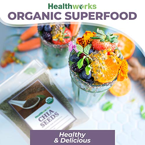 Healthworks Chia Seeds Organic Raw 48 Ounces / 3 Pounds | Cert