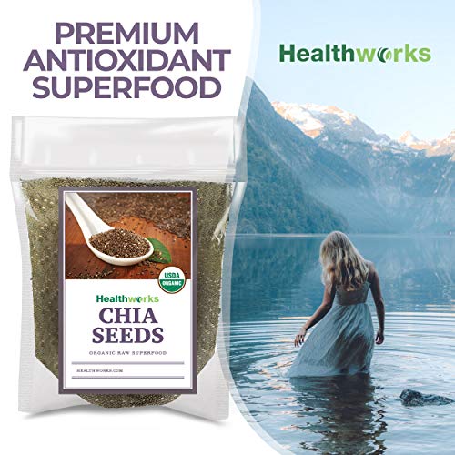 Healthworks Chia Seeds Raw 32 Ounces / 2 Pounds | Pesticide-Fr
