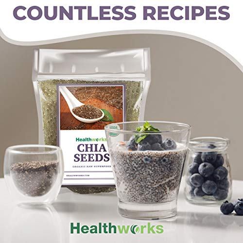 Healthworks Chia Seeds Raw 32 Ounces / 2 Pounds | Pesticide-Fr