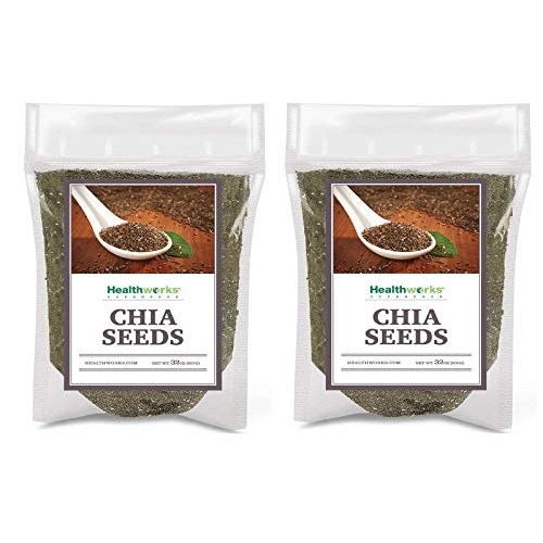 Healthworks Chia Seeds Raw 4Lb / 64Oz 2 X 2Lb Bags | Premium