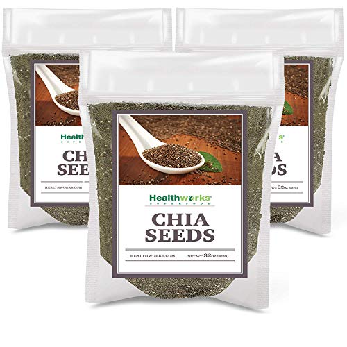 Healthworks Chia Seeds Raw 6Lb / 96Oz 3 X 2Lb Bags | Pestici