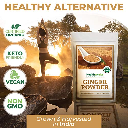 Healthworks Ginger Powder 16 Ounces / 1 Pound | Ground | Raw |
