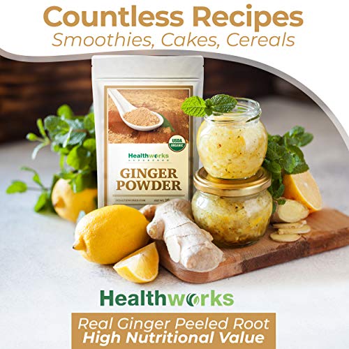 Healthworks Ginger Powder 16 Ounces / 1 Pound | Ground | Raw |