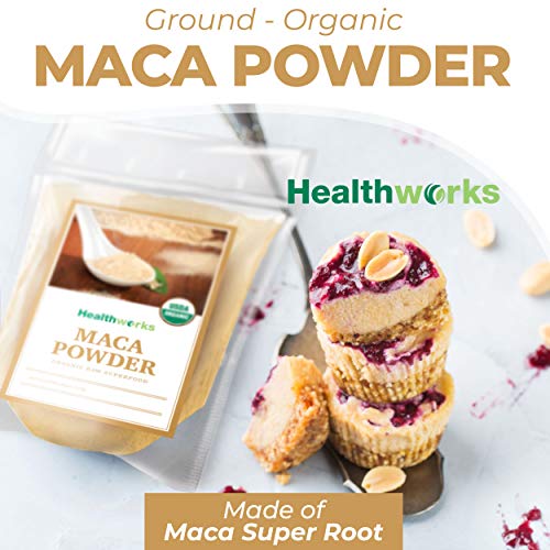 Healthworks Maca Powder Raw 16 Ounces / 1 Pound | Certified Or