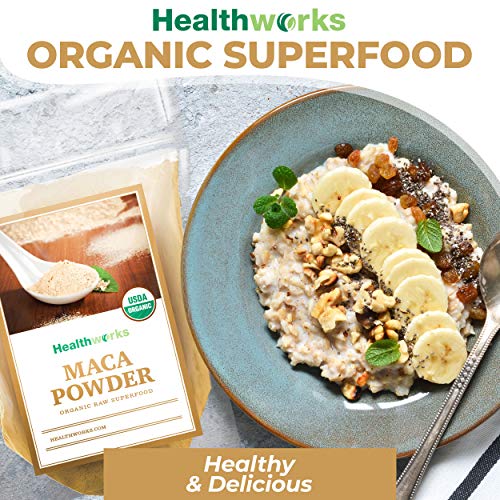 Healthworks Maca Powder Raw 16 Ounces / 1 Pound | Certified Or