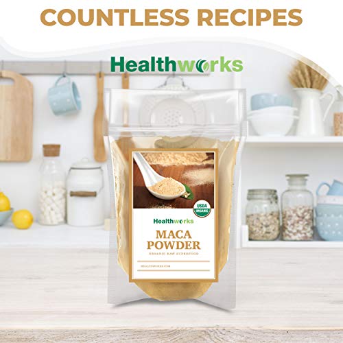 Healthworks Maca Powder Raw 16 Ounces / 1 Pound | Certified Or
