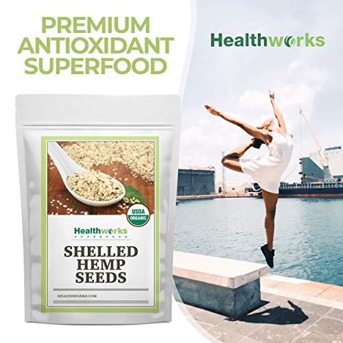 Healthworks Shelled Hemp Seeds Organic 32 Ounces / 2 Pounds |