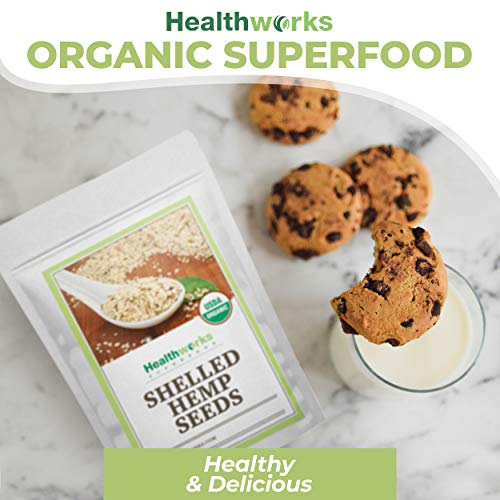 Healthworks Shelled Hemp Seeds Organic 32 Ounces / 2 Pounds |