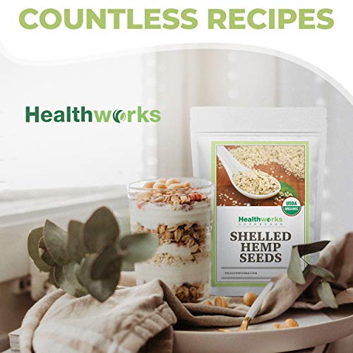 Healthworks Shelled Hemp Seeds Organic 32 Ounces / 2 Pounds |