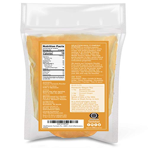 Healthworks Turmeric Powder 32 Ounces / 2 Pounds | Ground Raw