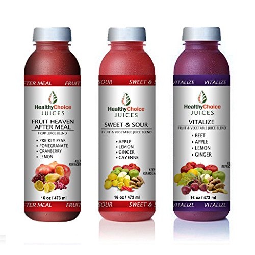 Healthy Choice Juices - 3-Day Super Pack - Fruit Heavy After Mea