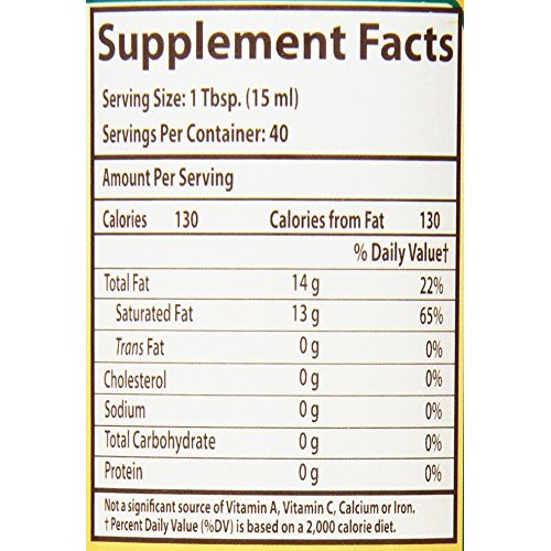 Healthy Origins Liquid Coconut Oil 93% Mct, 20 Ounce