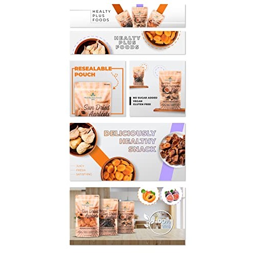 Healthy Plus Foods, Dried Apricots, 10oz Resealable Single Bag, ...