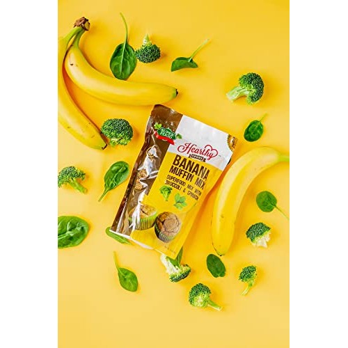 Hearthy Foods Banana Muffin Gluten-Free Mix - Contains Superfood...