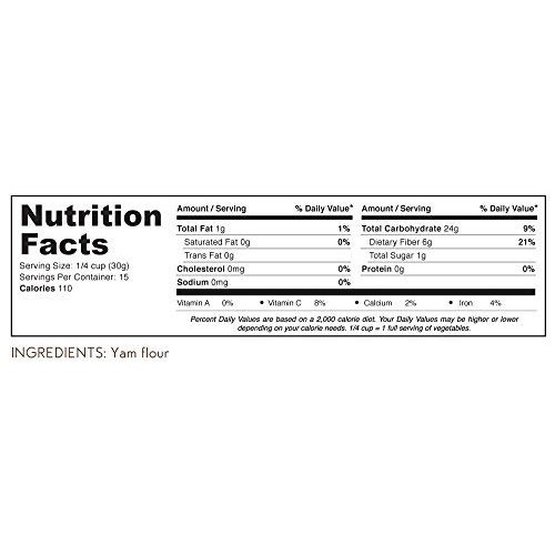 Hearthy Foods Delicious Yam Flour, Gluten Free, Non-Gmo, Sixteen