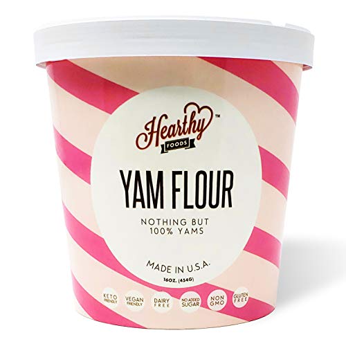 Hearthy Foods Delicious Yam Flour, Gluten Free, Non-Gmo, Sixteen