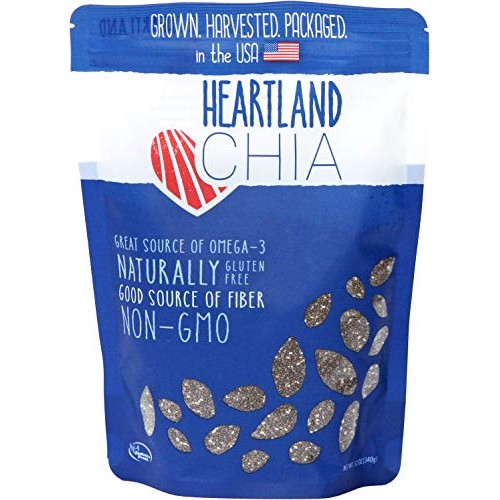 Heartland Chia, Usa Grown Whole Raw Black Chia Seeds, 12 Oz | Su Heartland Chia, Usa Grown Whole Raw Black Chia Seeds, 12 Oz | Su