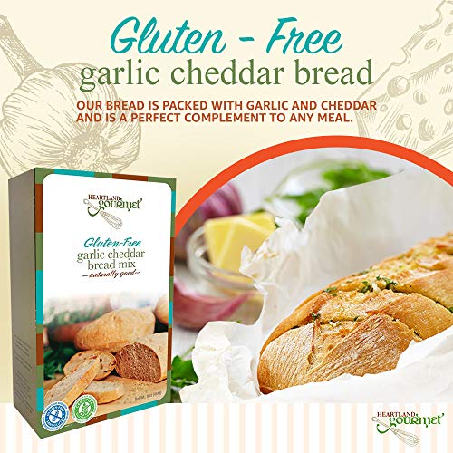 Heartland Gourmet Gluten Free Garlic Cheddar Bread Mix - Works I