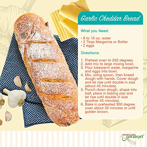 Heartland Gourmet Gluten Free Garlic Cheddar Bread Mix - Works I