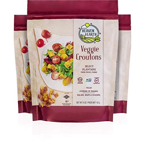 Heaven &Amp; Earth Veggie Croutons, 5Oz 3 Pack Gluten Free, Made F