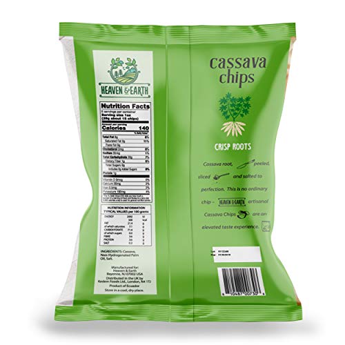 Heaven &Amp; Earth Cassava Chips, 5Oz 2 Pack Gluten Free, Non Gmo