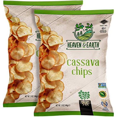 Heaven &Amp; Earth Cassava Chips, 5Oz 2 Pack Gluten Free, Non Gmo