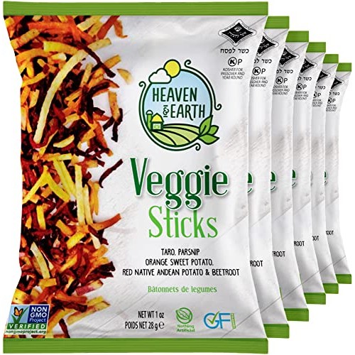 Heaven & Earth Root Veggie Sticks, 1oz 6 Pack | Thin Stix | Pe...